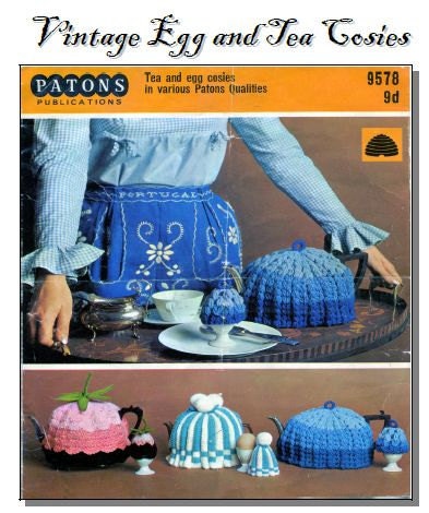 Egg Cosy and Tea Cosies Vintage English Patons Knitting and Crochet patterns PDF