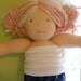 White Cotton Knit Tube Top - Waldorf Doll Clothes - 15 Inch Bamboletta Size BG