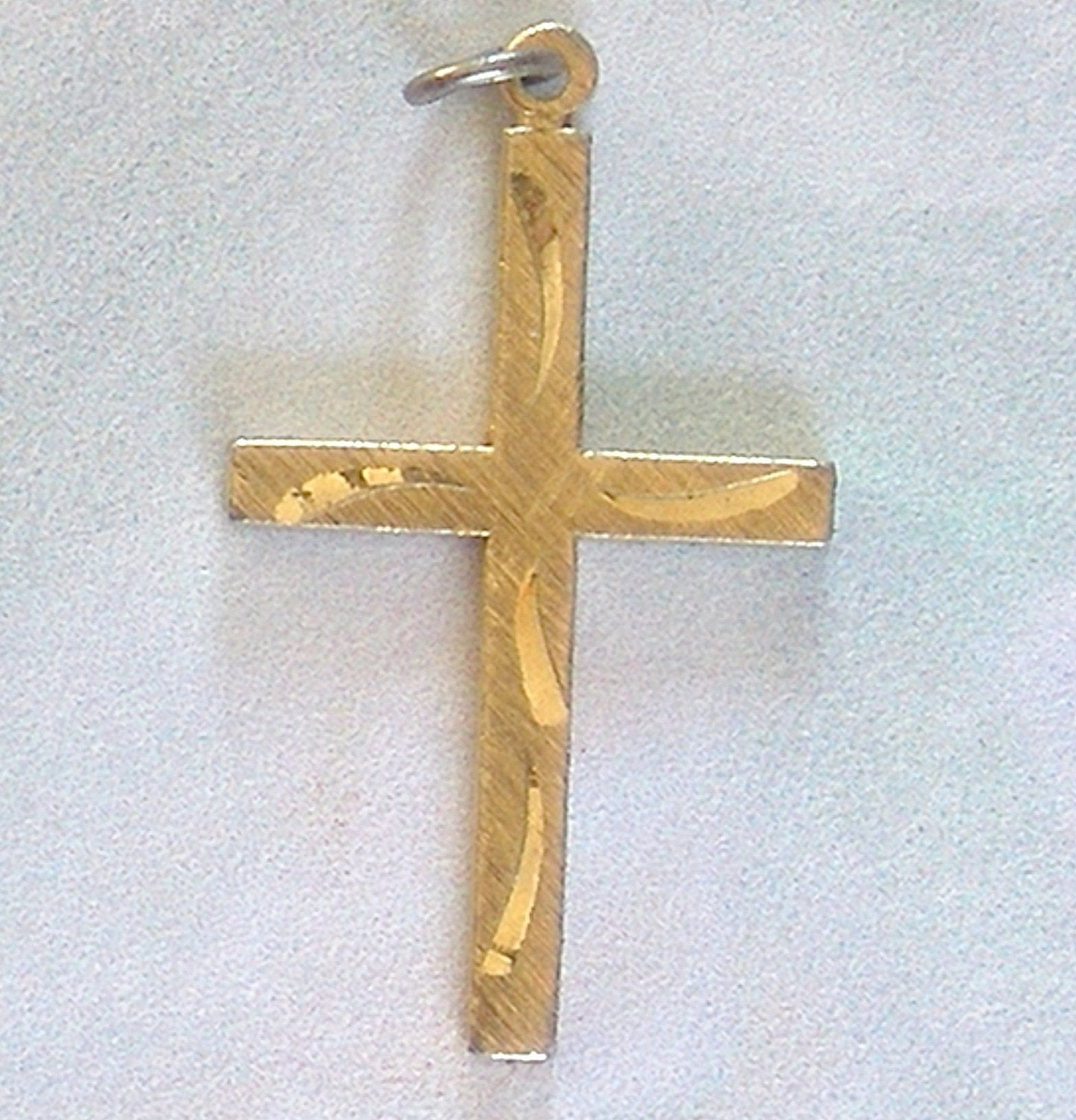 Vintage Gold Tone Cross Pendant