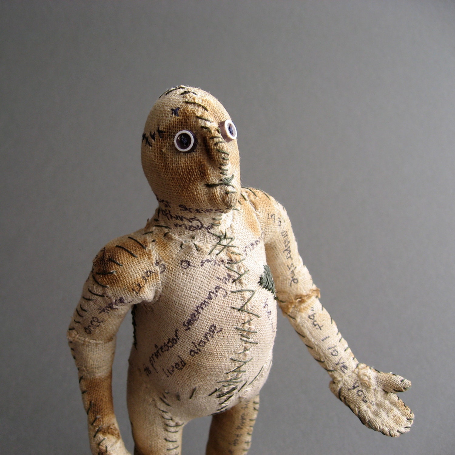 One of a Kind Doll - Stories Untold - Figurative Fabric Sculpture - OOAK