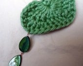 Green Heart and Copper Bracelet