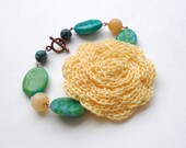 Spring Yellow Rose Bracelet