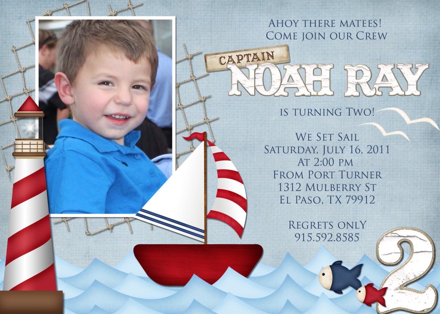 Sailor Themed Invitations