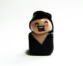LITTLE JOHNNY CASH - Polymer Clay Handmade Kawaii Figurine - by The Happy Acorn