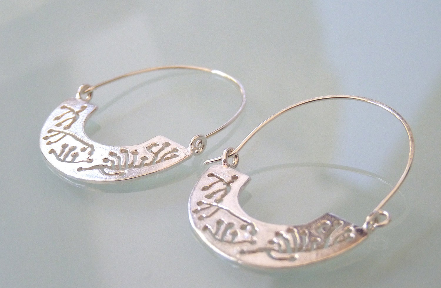 Silver Hoop Earrings - Sterling Silver Hoops - Hoop Earings - Silver Earrings