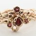 Rose Garden Wedding Set, Orange Sapphire and Rose Gold