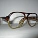 vintage plastic Aviator glasses frames OPTYL Playboy 1970s brown ombre