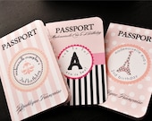 PRINTABLE The Original Parisian Themed Passport Invitations - New Designs - Digital File by Papercandee