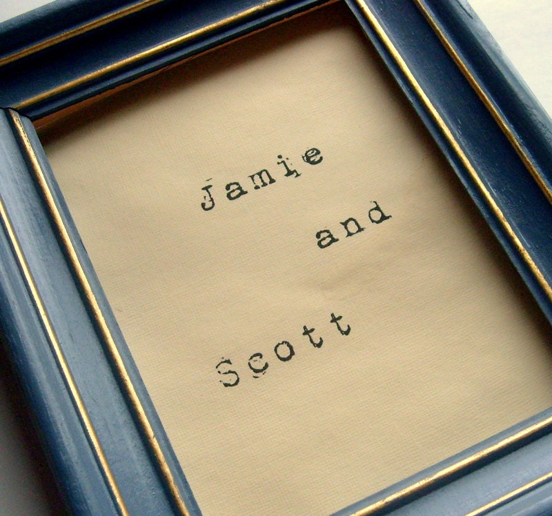 wedding photo prop Personalized wall art, custom typography, anniversary, engagment gift, 5x7