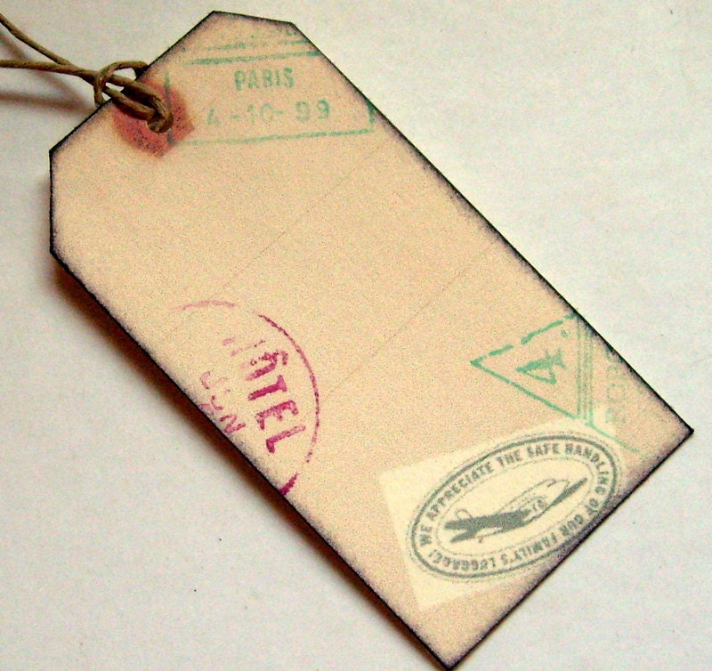 Luggage tags, mini, wedding travel passport, set of 20