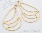 PD467-MG // Gold Plated Pendant, Matt ,4 Pc