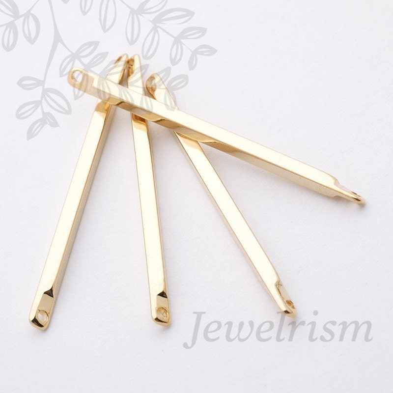 PD312-G // Gold Plated Stick Connector, 10 Pc