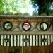 French Grey Mosaic & Stripe Coat Shelf