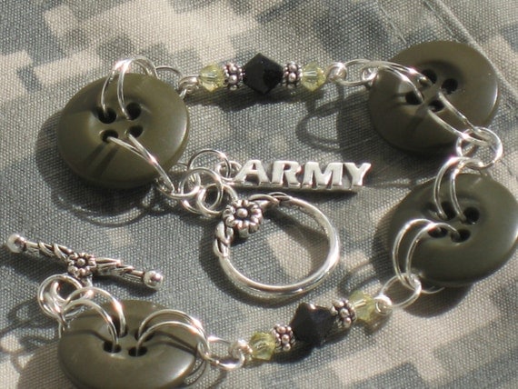 Custom listing for PROZ Army Black and Gold I love my Soldier Bracelet