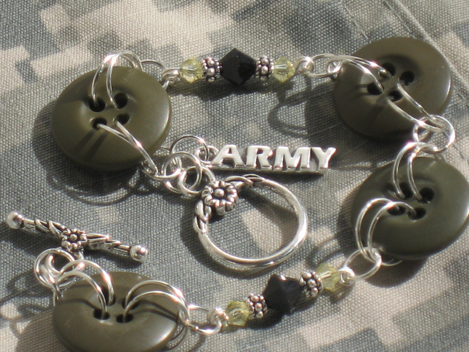 Custom listing for PROZ Army Black and Gold I love my Soldier Bracelet