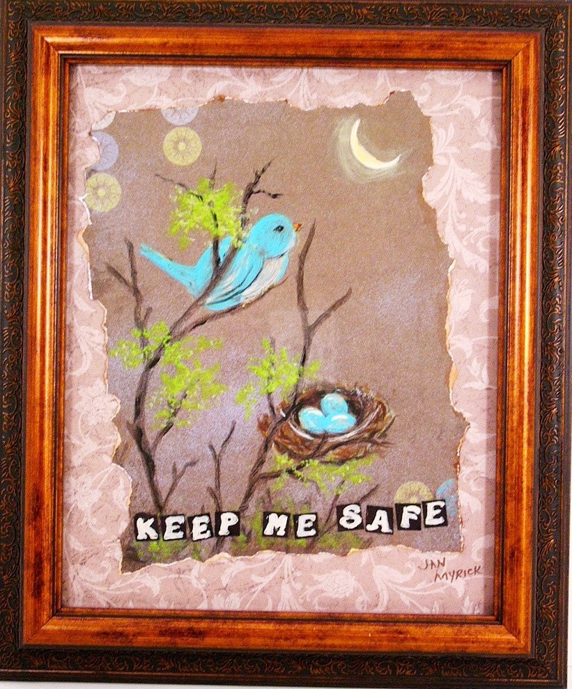 Painting  Acrylic on Paper ( Keep Me Safe)