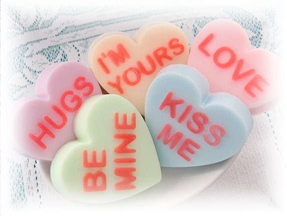 Conversation Hearts Five Valentine Soaps