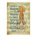 By The Sea, 5x7 digital print, summer, sea, squid, beach home decor, typography