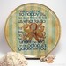 Octopus's Garden decoupage glass plate, summer, sea, beach home decor