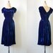 R E S E R V E D ... vintage 1930s dress / vintage 30s dress / vintage blue velvet party dress