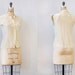 RESERVED /// vintage blouse / vintage 1930s blouse / silk cream embroidered blouse