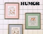 Bathroom Humor Counted Cross Stitch Embroidery Craft Pattern Leaflet