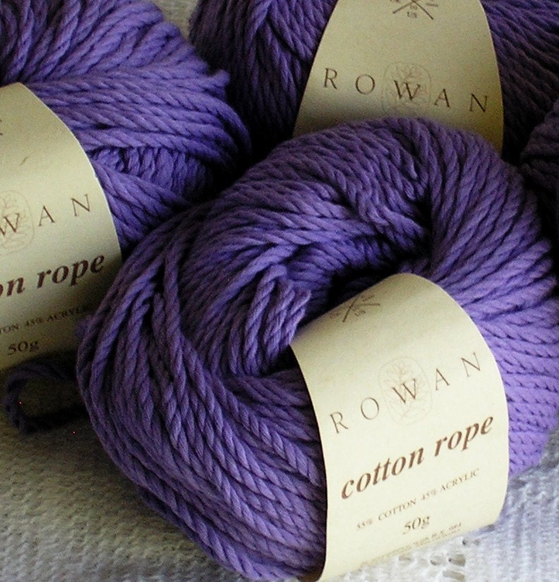 DESTASH 4 balls Rowan Cotton Rope Yarn by SweaterGoddess on Etsy