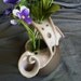 Ceramic Wild Flower Vase in Dusk Purple and Black Mountain