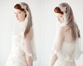 Mantilla Veil, Elbow Length, Lace - Everlasting Love - Made to Order