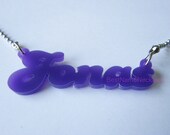 Acrylic Name necklace, Color Name Necklace, Personalize it with your name, choose from 24 colors and 10 chains