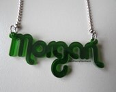 Acrylic Name necklace, Color Name Necklace, Personalize it with your name, choose from 24 colors and 10 chains