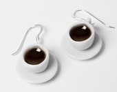 Dangeling coffee cup earrings