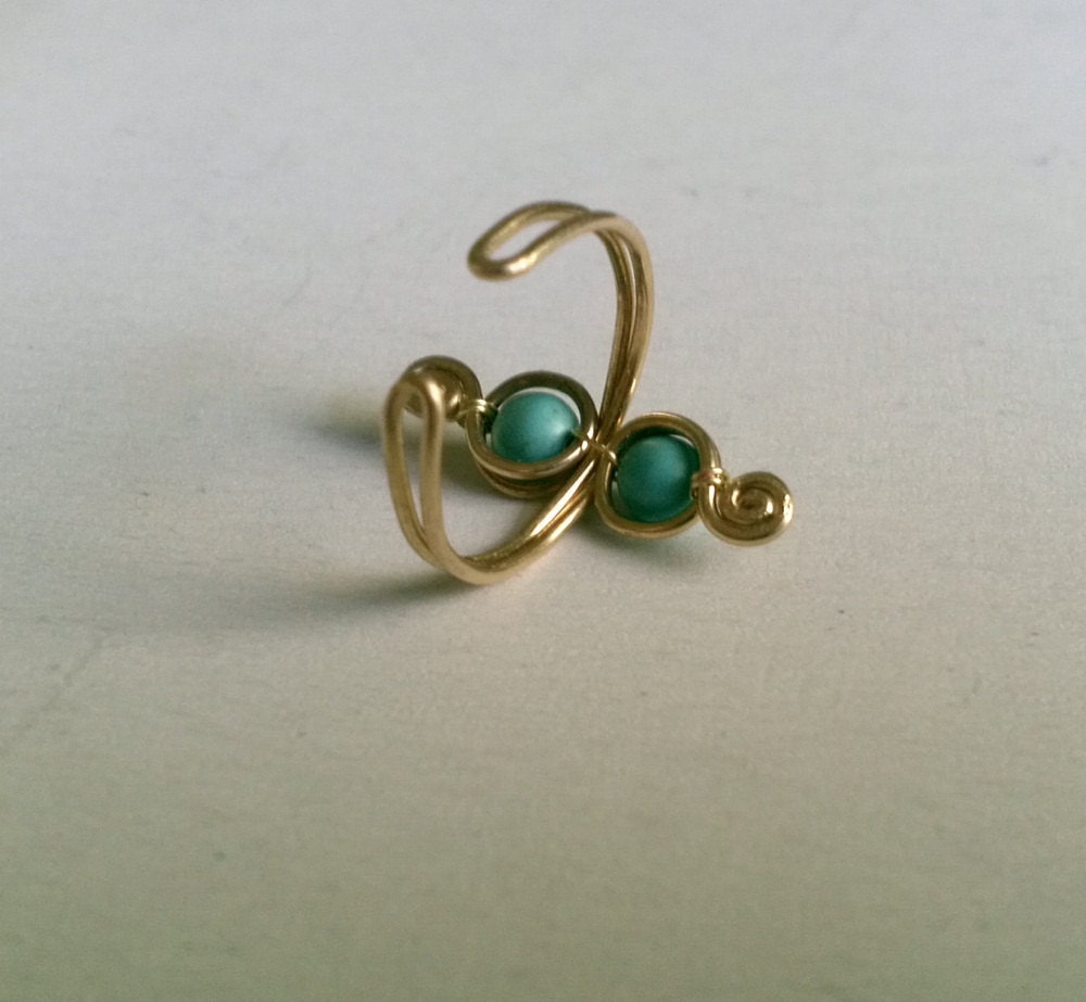 Turquoise Swirl Toe Ring