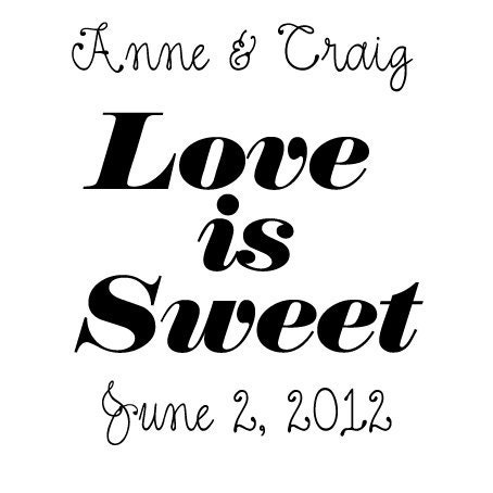 Custom Love is Sweet Rubber Stamp