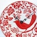 8 Inch Wall Clock, Red Bird Clock, Home Decor, Plate Clock, Home & Living, No. 864