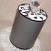 Micro Polka Dot with Lacy Leafy Lid Decorative Can No. 170