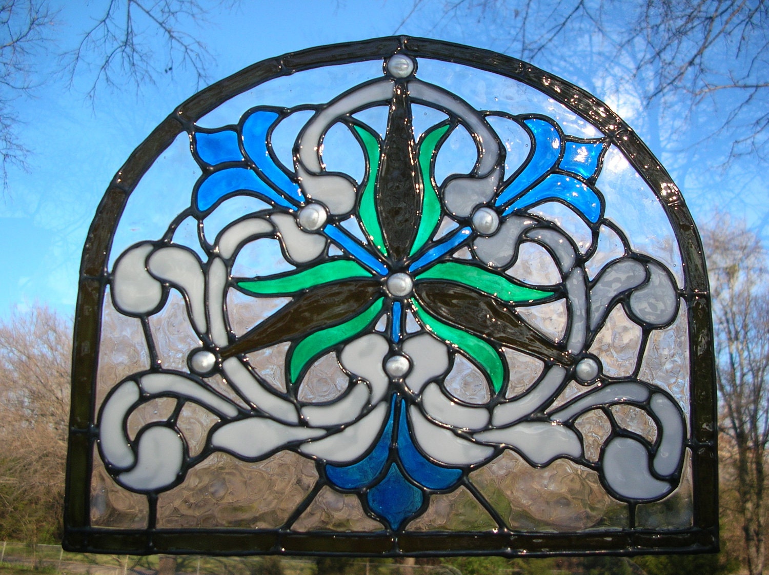 Items similar to Victorian style Stained glass window Cling on Etsy
