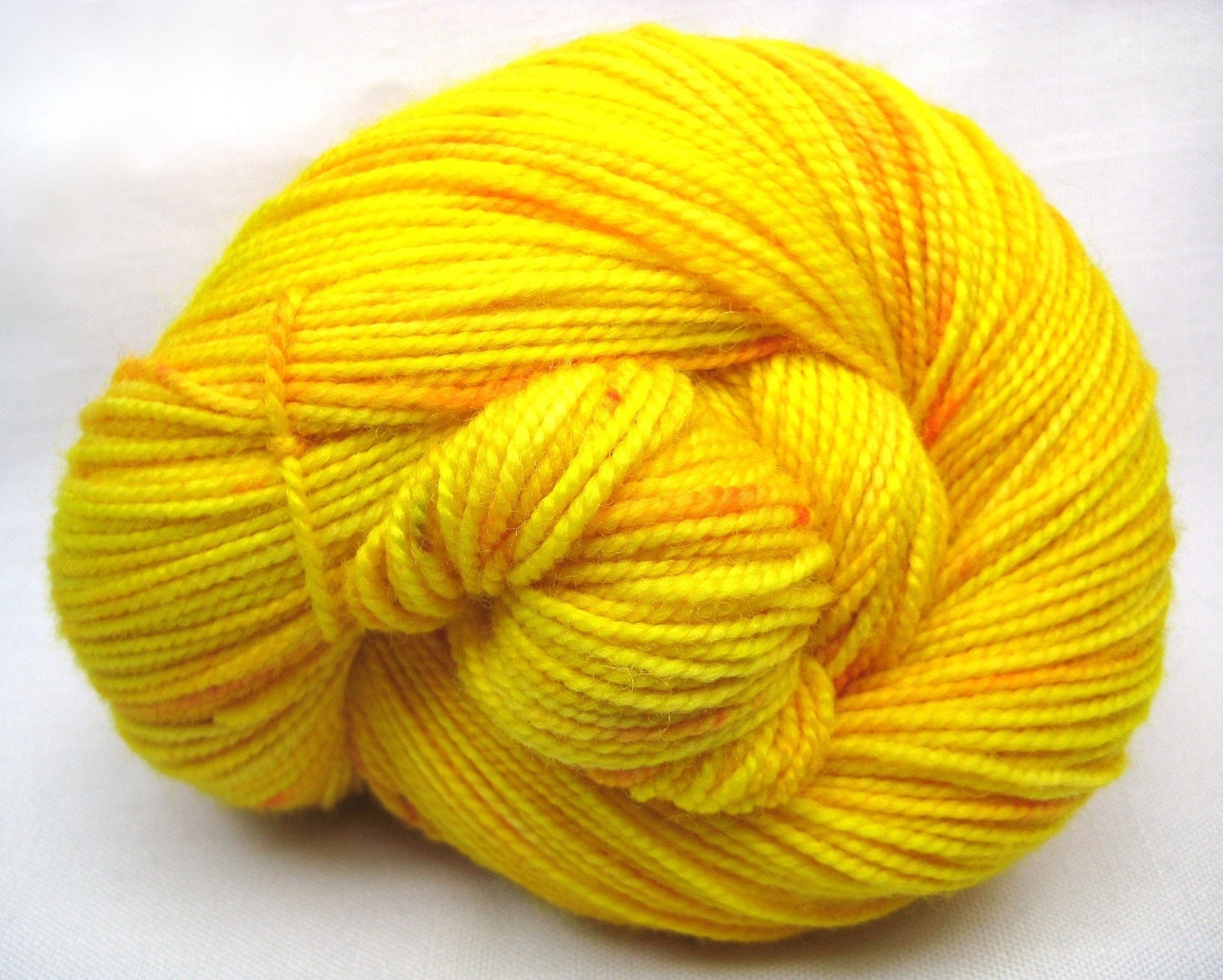 SHADES OF YELLOW Handdyed Sock Yarn - 400 yards fingering weight merino