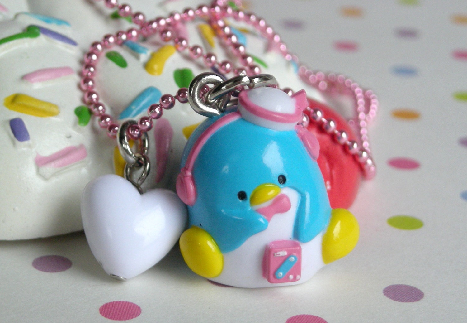 Tuxedo Sam Hello Kitty Charm Necklace