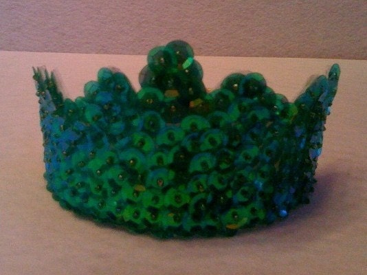 Hand Made Green Mermaid Princess Sequin Tiara Il_170x135