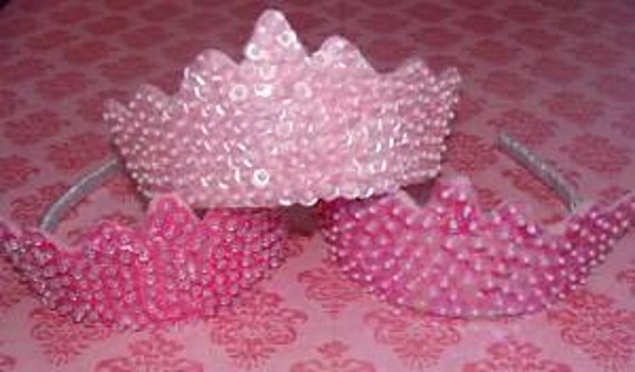 Pink Sequin Princess Tiara Il_570xn