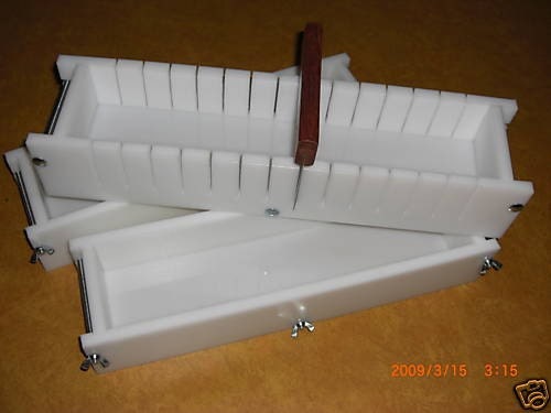 4/5 HDPE No Liner Soap Molds Bar Slicer Wooden Lids Aval Toll Free 1-877-890-0267 E.
