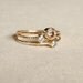 Choose Three Stones for your Sparkling Threads of Gold - Set of Three Tiny Stack Rings with 14k Gold Set Faceted Stones - Delicate