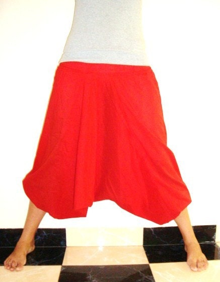 Classic Red..... Soft Cotton Harem Pants