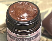 Organic Facial Scrub - Natural Chocolate Cardamom - yummy delicious exfoliant for face