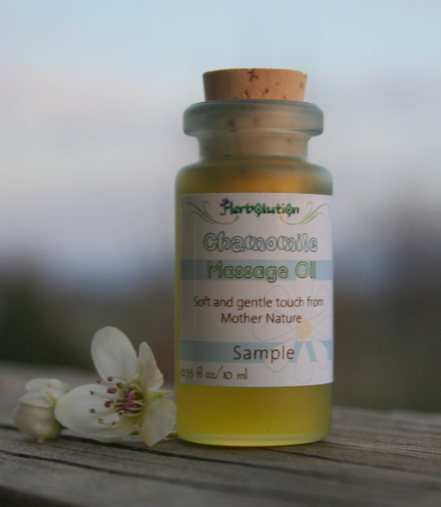 Organic Massage and Body oil Chamomile Eco-friendly and Vegan Travel size