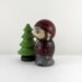Lumberjack Kokeshi Doll Handpainted Wooden