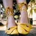 Soft Hand Made Leather Tinkerbell Ballet Flats Made to Order in 6 Different Color Choices