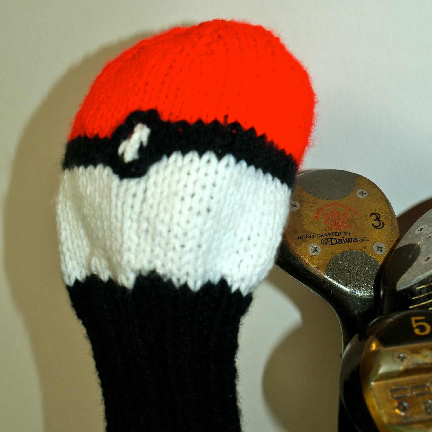 Pokemon Pokeball Knit Golf Club Cover