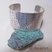 Sterling Silver Cuff Bracelet, Hand Stamped Sterling Silver Cuff, Handcrafted Metalsmith Cuff, Modern Sterling Silver Artisan Jewelry